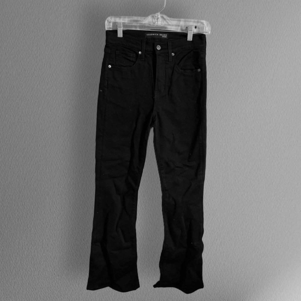 Veronica Beard Jeans Onyx Beverly Skinny Flare High Rise Sz 4